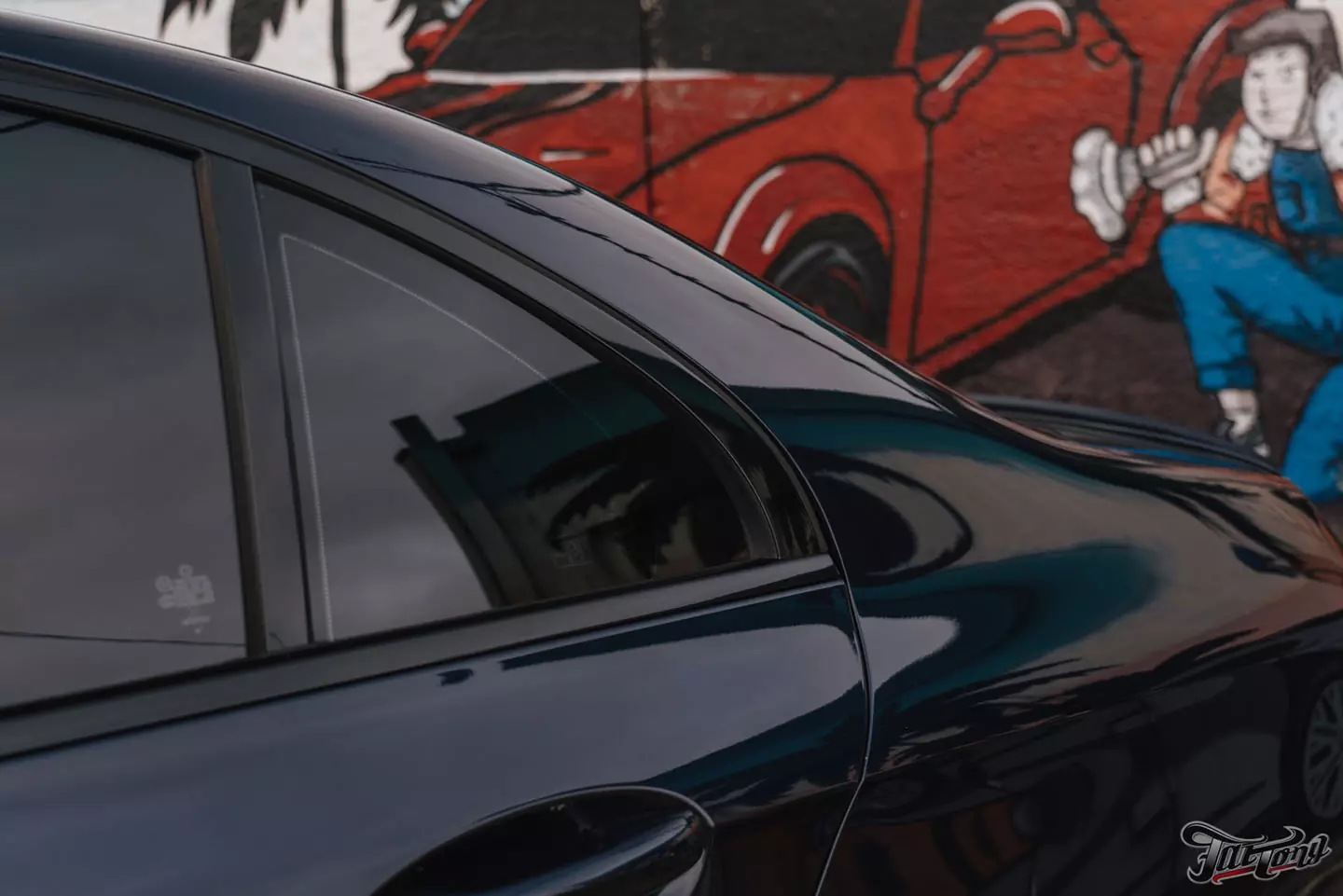 Частичный окрас и антихром для Mercedes E53